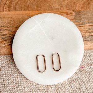 THE LUCY CHAIN LOOP EARRINGS GOLD PAIR